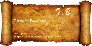 Tasch Bernát névjegykártya